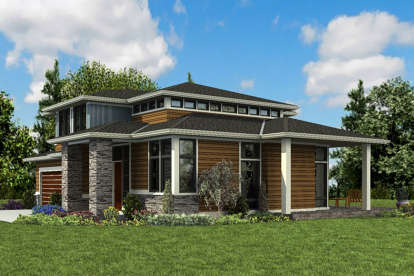 Prairie House Plan #2559-00811 Elevation Photo