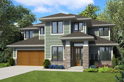 Prairie House Plan #2559-00812 Elevation Photo