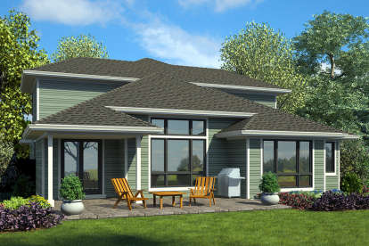 Prairie House Plan #2559-00812 Elevation Photo