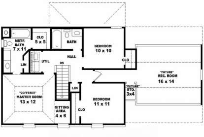 Second Floor for House Plan #053-00018