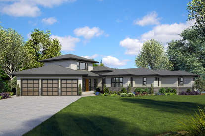 Prairie House Plan #2559-00814 Elevation Photo