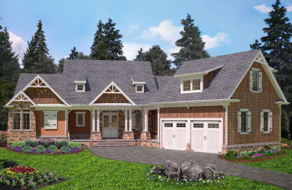 Craftsman House Plan #699-00125 Elevation Photo