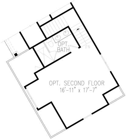 Optional Second Floor for House Plan #699-00125