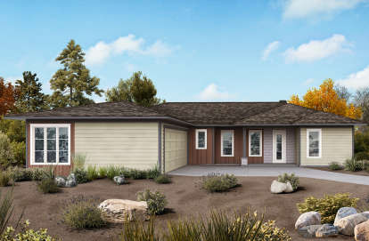 Ranch House Plan #699-00126 Elevation Photo