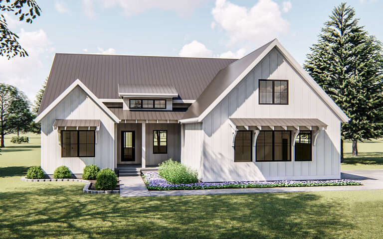 House Plan House Plan #20587 Angled Front Elevation