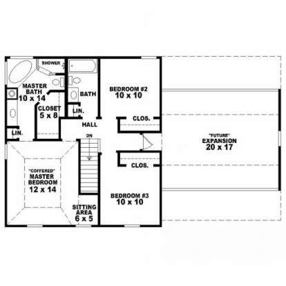 Second Floor for House Plan #053-00019