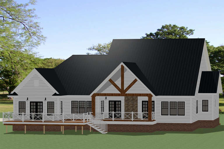 Modern Farmhouse House Plan #6849-00056 Elevation Photo