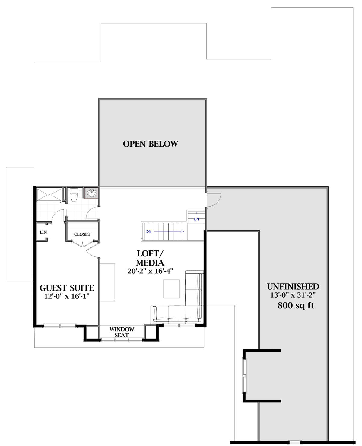 Second Floor for House Plan #6849-00056
