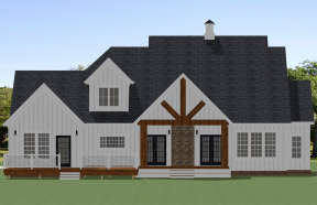Modern Farmhouse House Plan #6849-00058 Elevation Photo