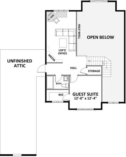 Second Floor for House Plan #6849-00059