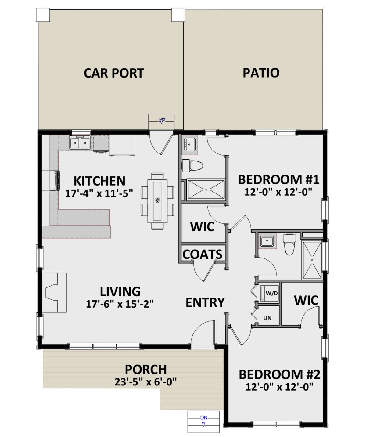Bungalow 2 Bedroom Addition Floor Plan