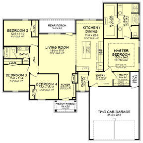 Main Floor for House Plan #041-00185