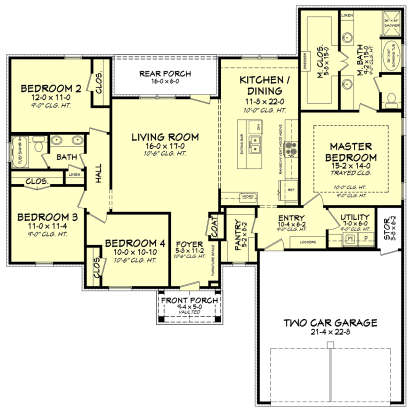 Main Floor for House Plan #041-00185