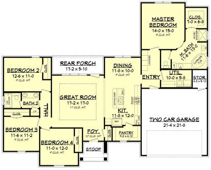 Main Floor for House Plan #041-00186