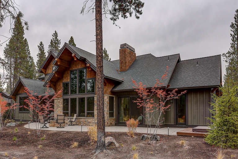 Mountain Rustic House Plan #5829-00026 Elevation Photo