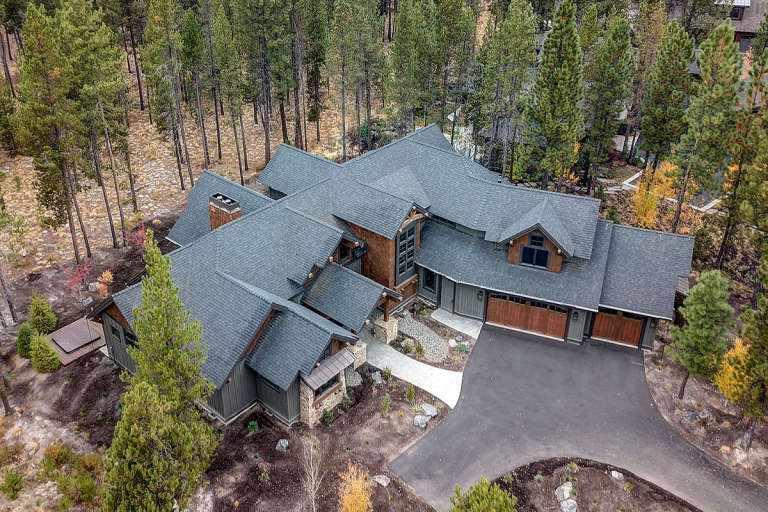Mountain Rustic House Plan #5829-00026 Elevation Photo