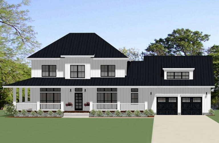 Modern Farmhouse House Plan #6849-00061 Elevation Photo