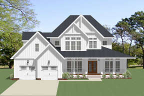 Modern Farmhouse House Plan #6849-00062 Elevation Photo