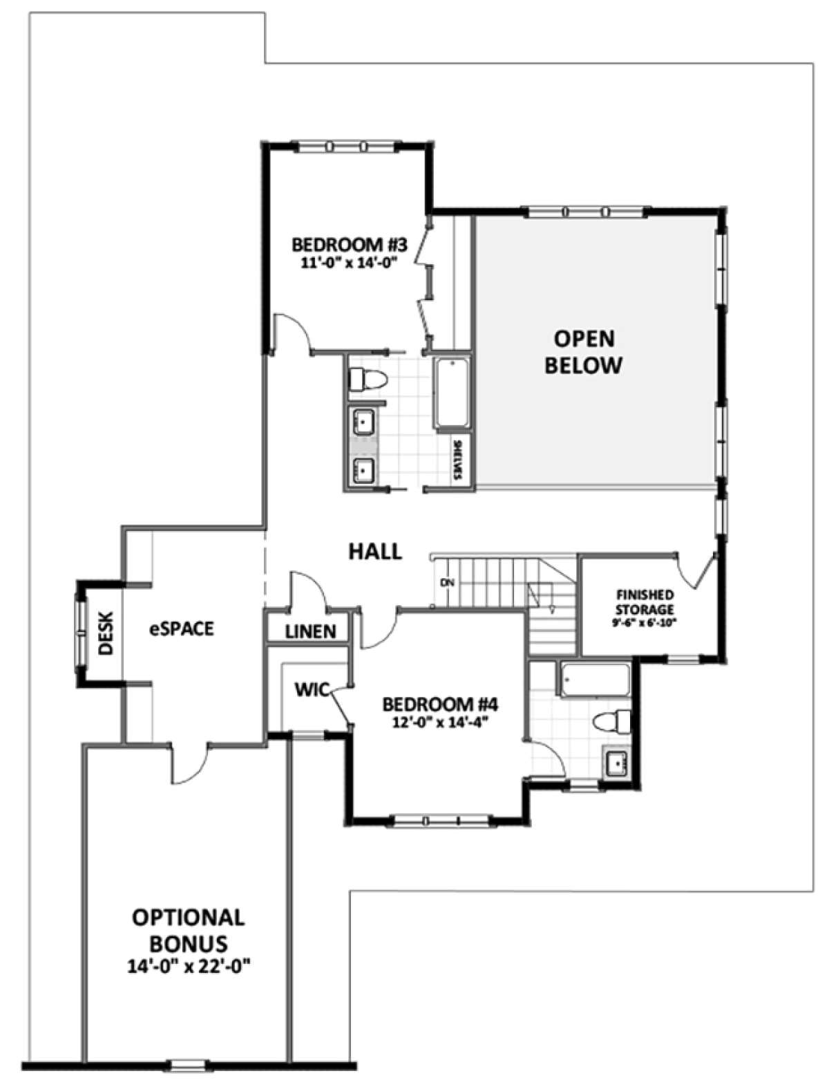 Second Floor for House Plan #6849-00062