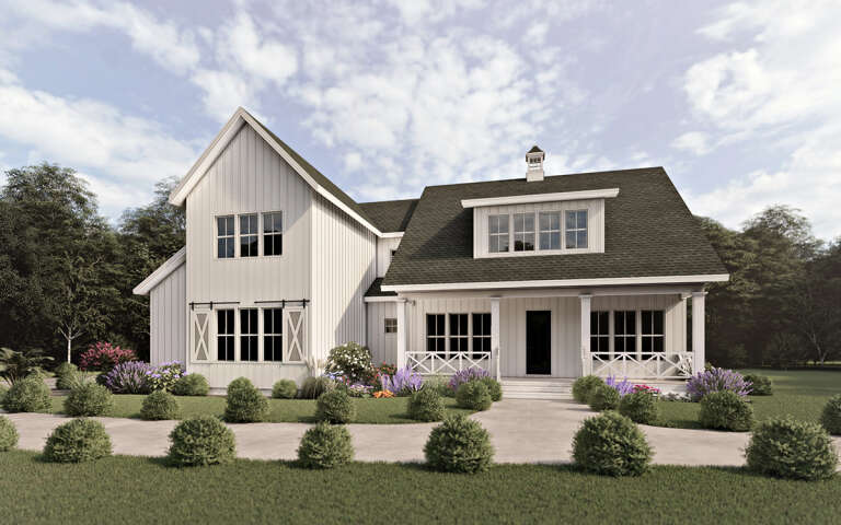 House Plan House Plan #20606 Angled Front Elevation