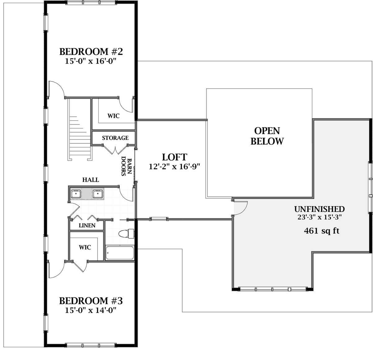 Second Floor for House Plan #6849-00065