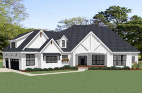 Modern Farmhouse House Plan #6849-00066 Elevation Photo