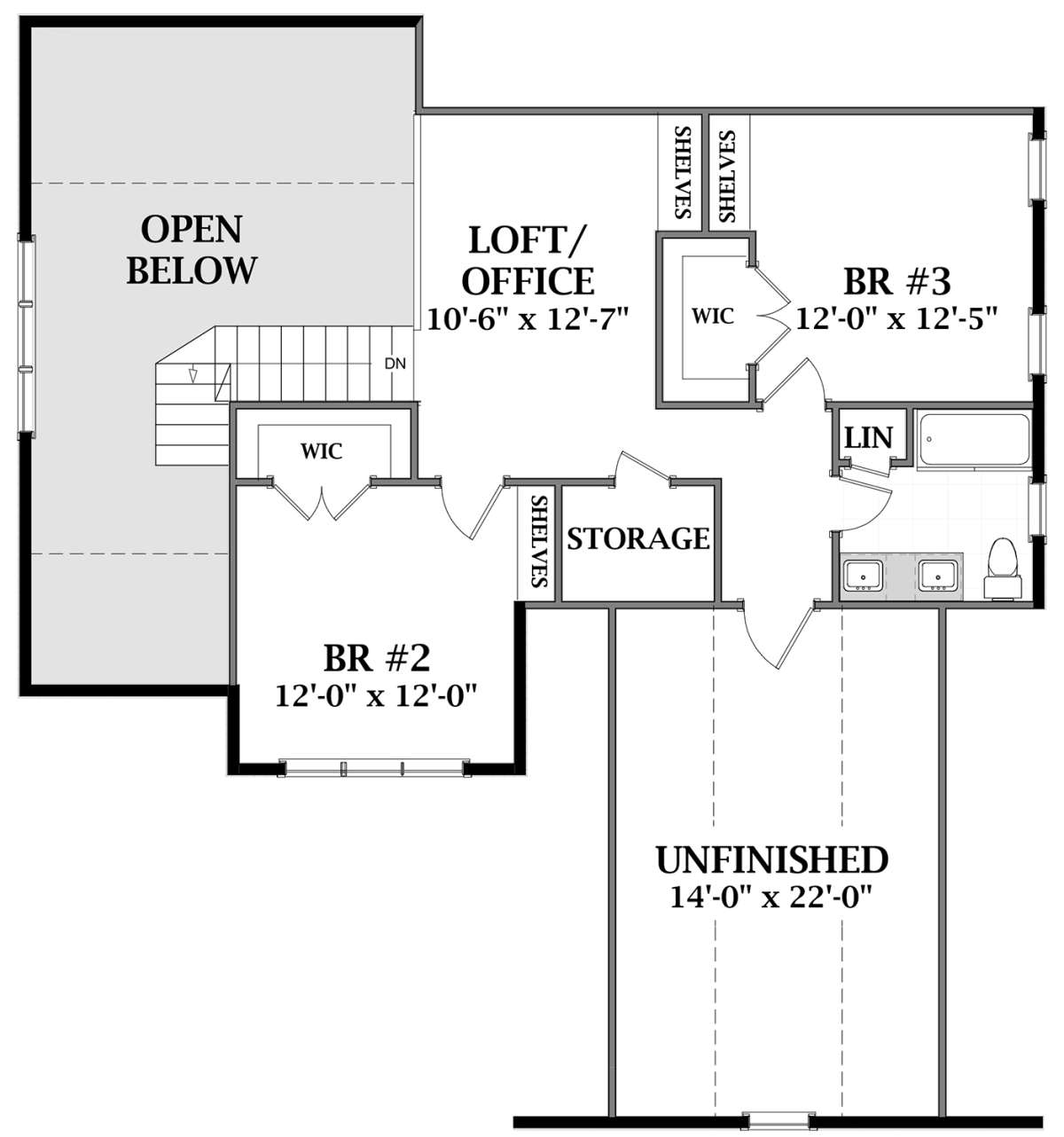 Second Floor for House Plan #6849-00067