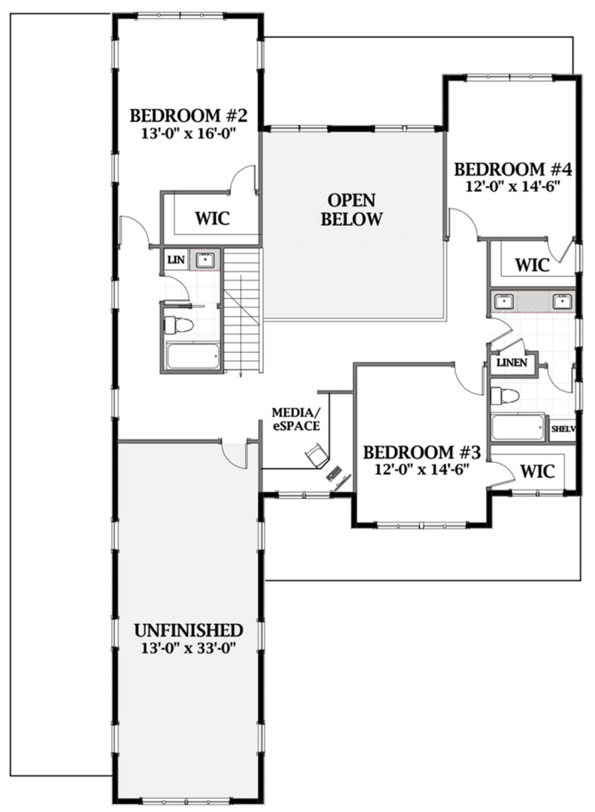 Second Floor for House Plan #6849-00068