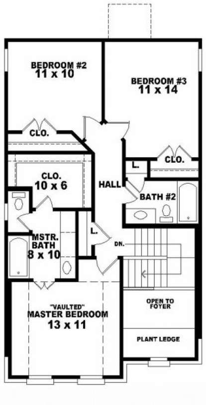 Second Floor for House Plan #053-00021