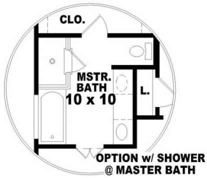 Optional Master Bath for House Plan #053-00021