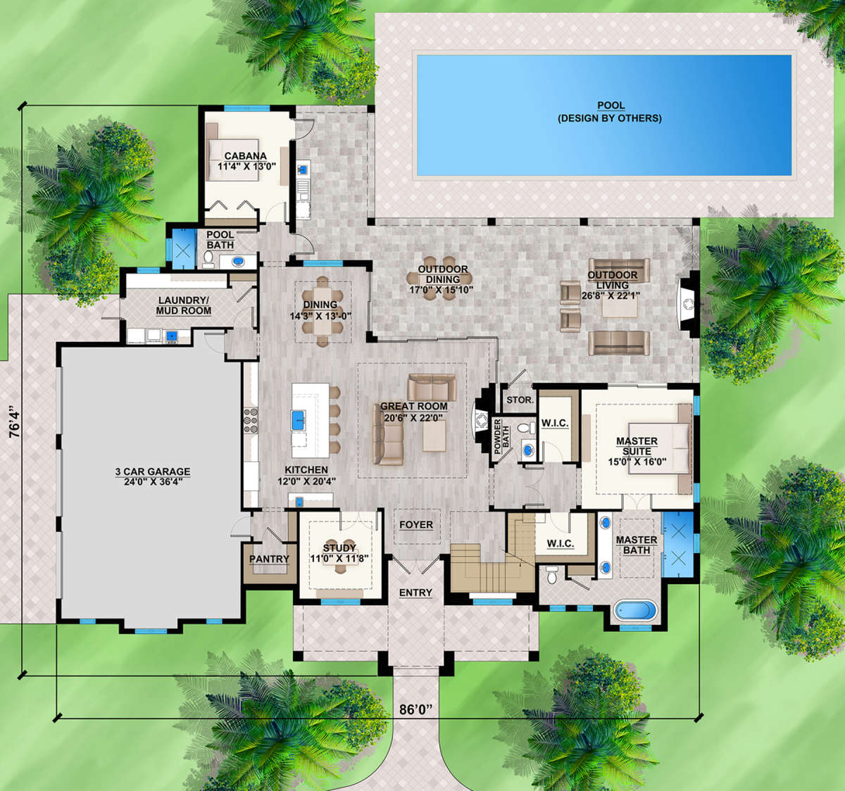 Main Floor for House Plan #207-00069