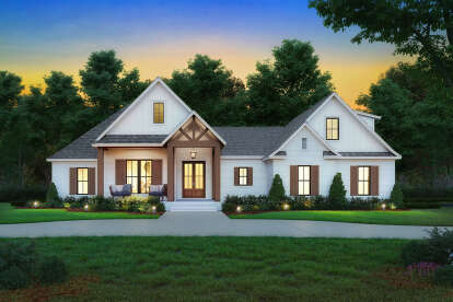 French Country House Plan #041-00187 Elevation Photo