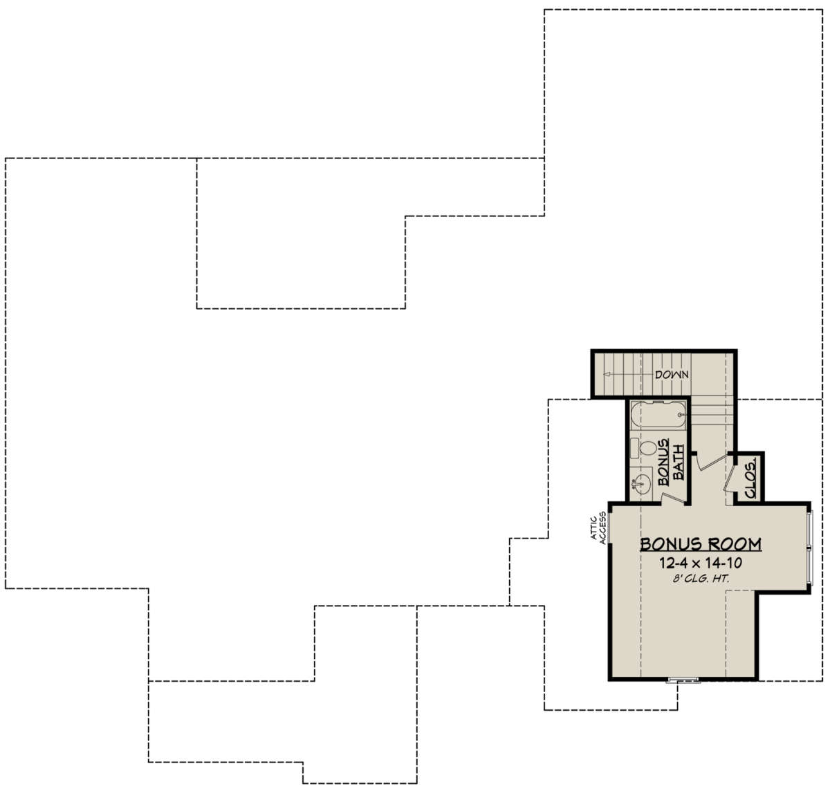 Bonus Room for House Plan #041-00187