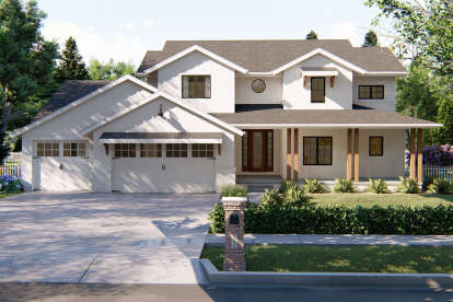 Modern Farmhouse House Plan #963-00329 Elevation Photo