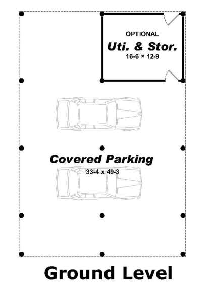 Covered Garage for House Plan #940-00130