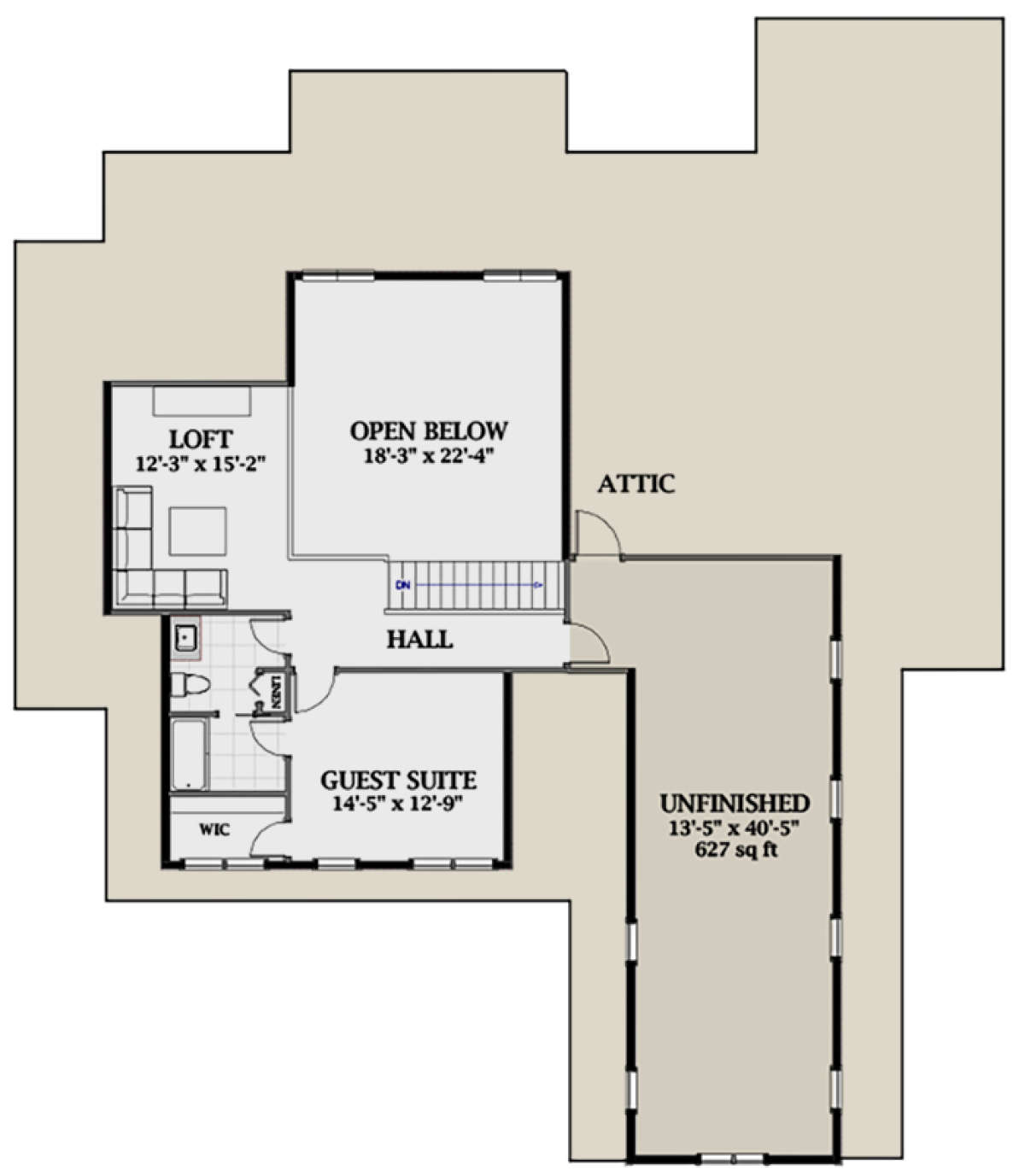 Second Floor for House Plan #6849-00072