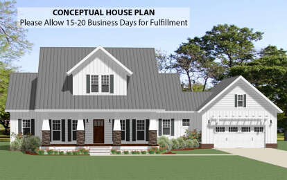 Modern Farmhouse House Plan #6849-00073 Elevation Photo