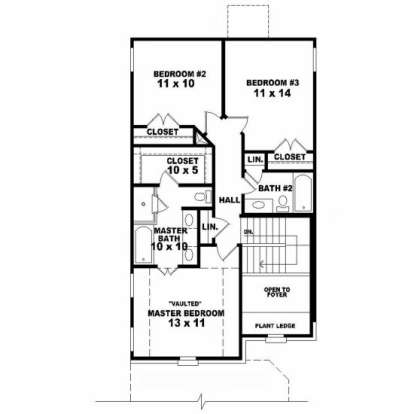 Second Floor for House Plan #053-00022