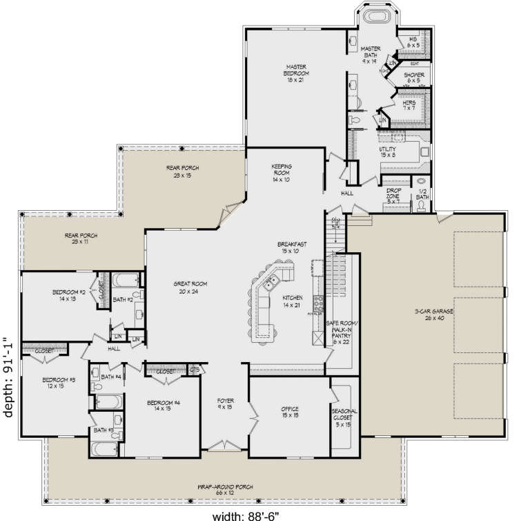 House Plan House Plan #20628 Drawing 1