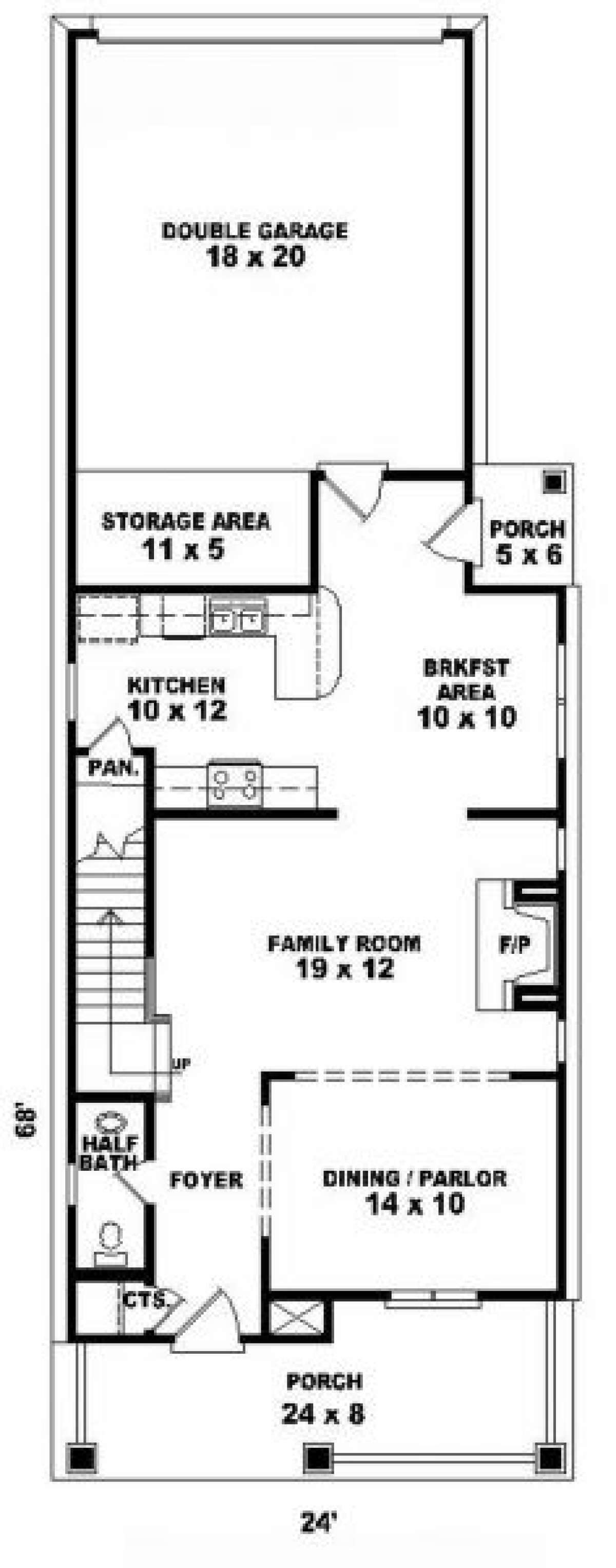 First Floor for House Plan #053-00023