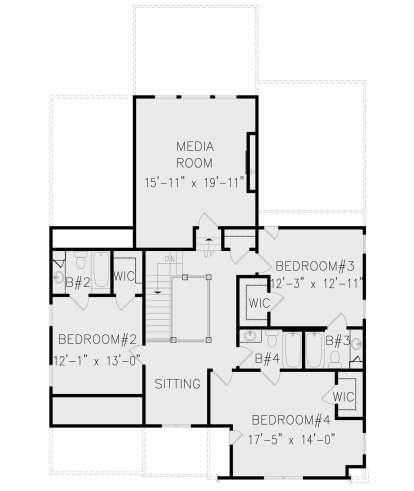 Second Floor for House Plan #699-00127