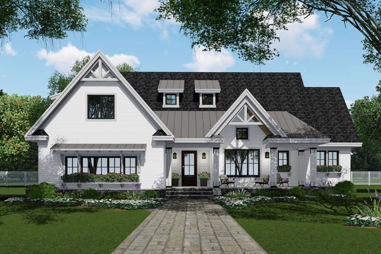 Modern Farmhouse House Plan #098-00308 Elevation Photo