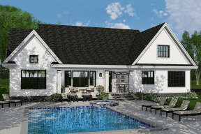 Modern Farmhouse House Plan #098-00308 Elevation Photo