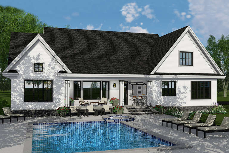 Modern Farmhouse House Plan #098-00308 Elevation Photo