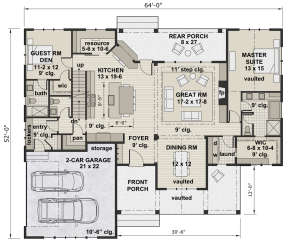 Main Floor for House Plan #098-00308