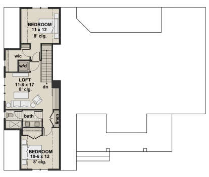 Second Floor for House Plan #098-00308