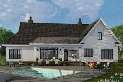 Modern Farmhouse House Plan #098-00311 Elevation Photo