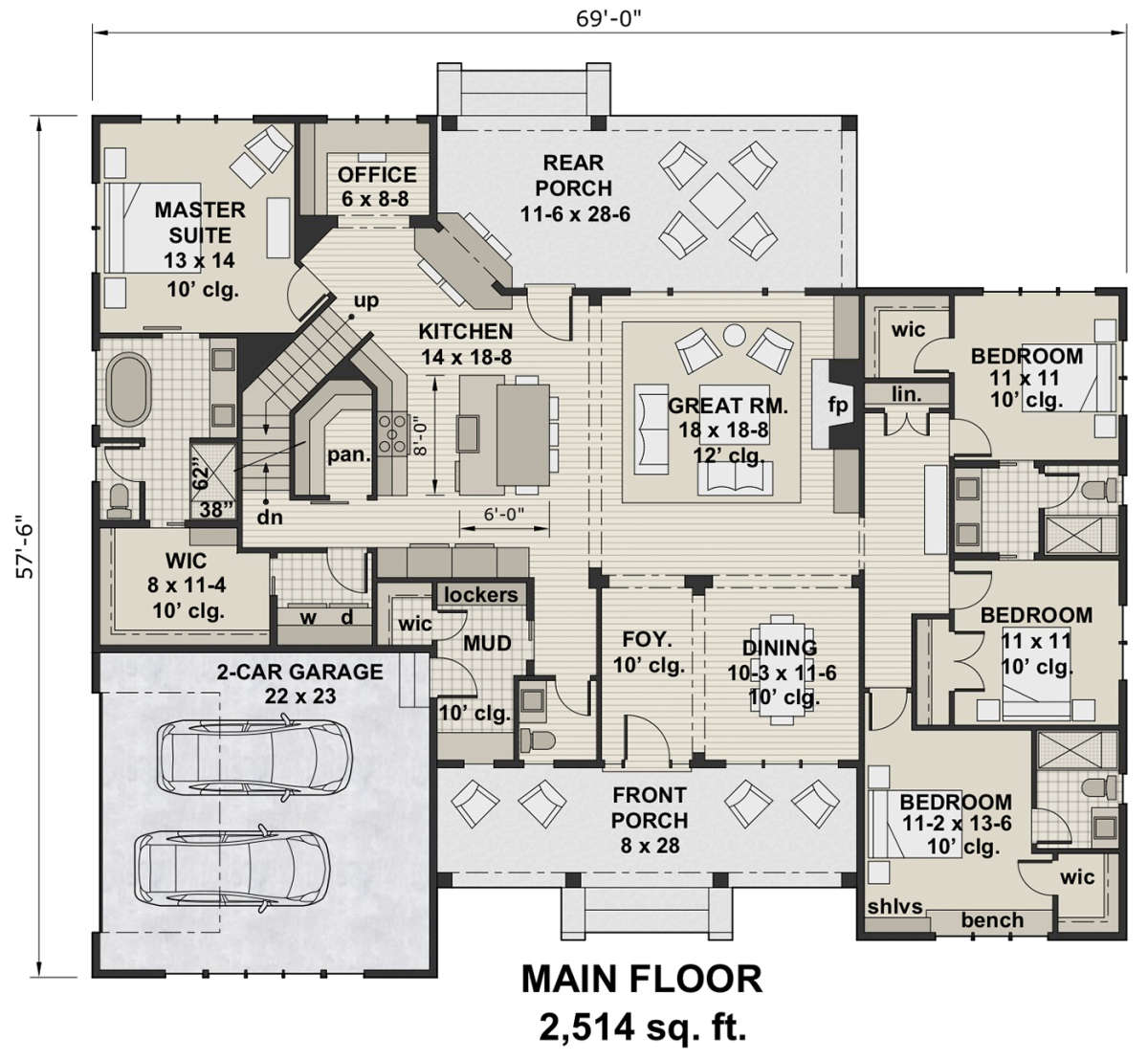 Main Floor for House Plan #098-00311