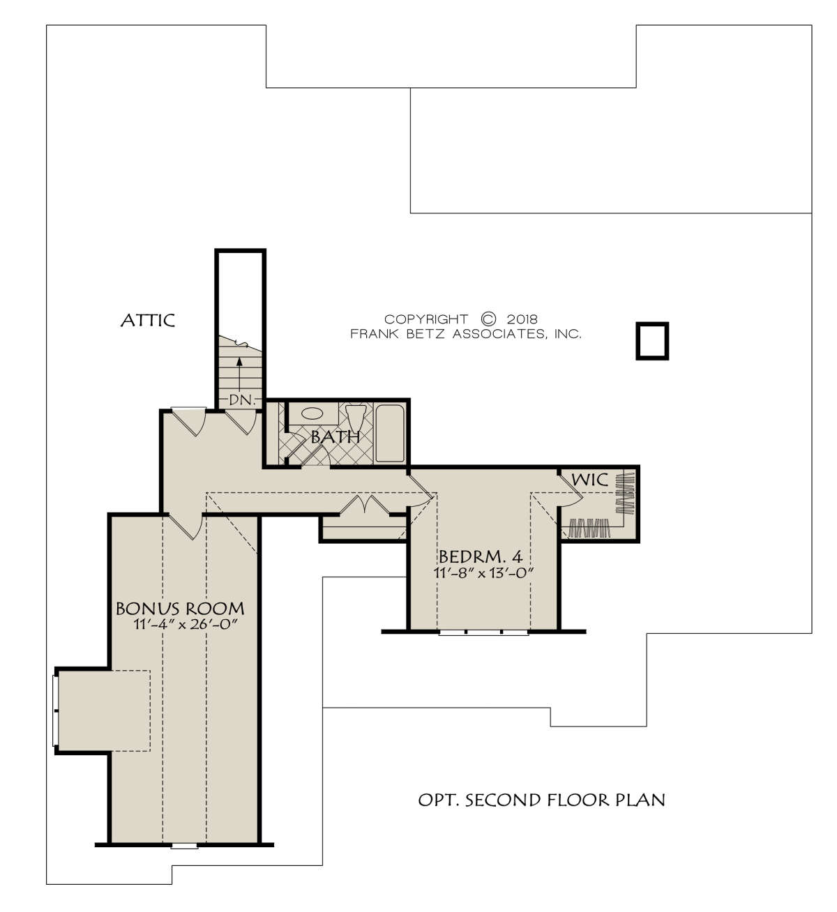 Optional Second Floor for House Plan #8594-00001