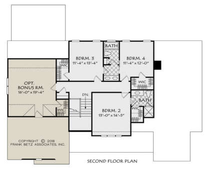 Second Floor for House Plan #8594-00002